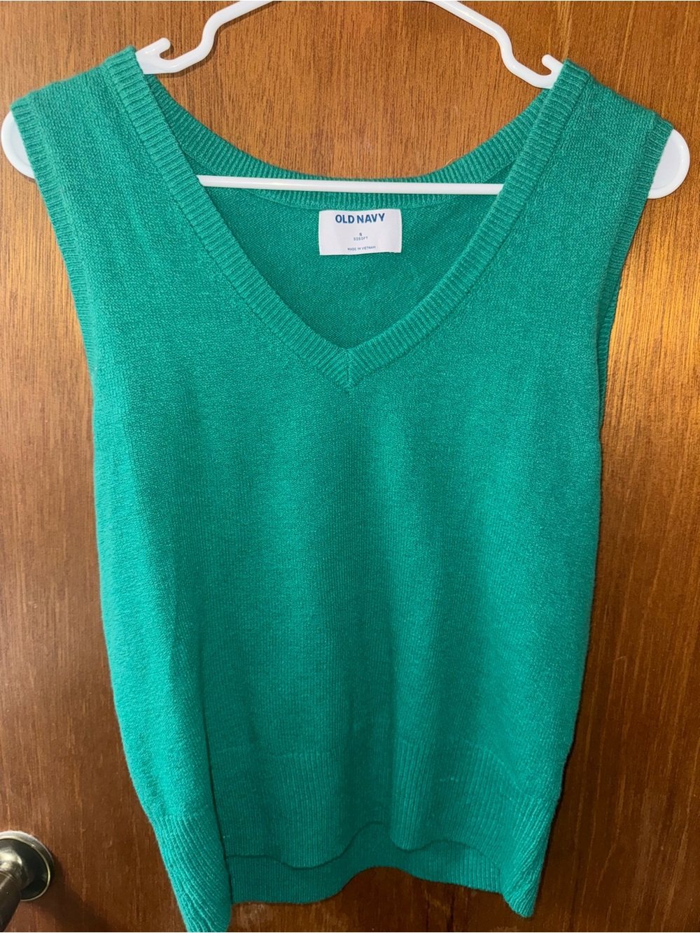 Old Navy Teal Green V-Neck Sleeveless Vest